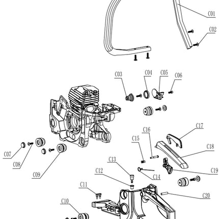 Моторен трион JonCutter® G4500 45cc (без шина и верига)