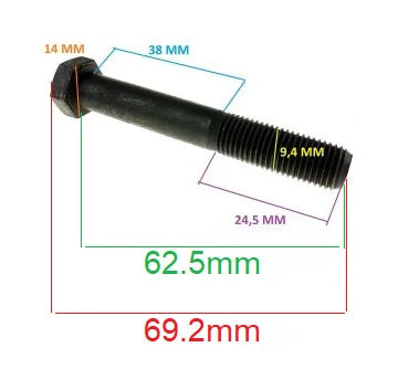 Винт за нож на моторна косачка 62.5mm