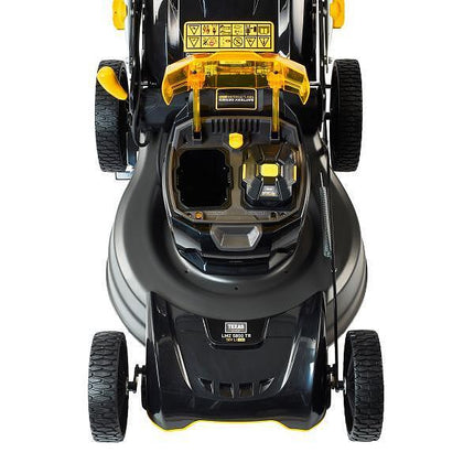 Акумулаторна самоходна косачка TEXAS- LMZ5800, 51 см, стоманен корпус, мулчиране и кош, ново! вкл.58 V / 4,0 Ah батерия и зарядно