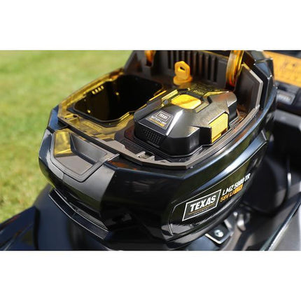Акумулаторна самоходна косачка TEXAS- LMZ5800, 51 см, стоманен корпус, мулчиране и кош, ново! вкл.58 V / 4,0 Ah батерия и зарядно