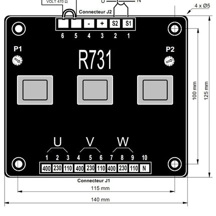 AVR Генератор Leroy Somer R 731
