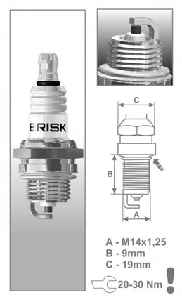 Свещ за моторен трион / косачка Brisk PR15Y
