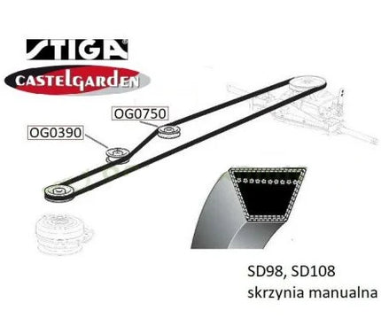 Трансмисионен ремък Castel Garden XD130 (2463mm)