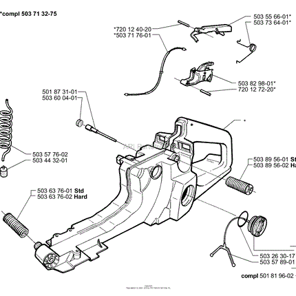 Дръжка резервоар аналог  - HUSQVARNA 365 - 371-372