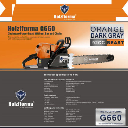 Моторен трион Holzfforma® G660 92cc (без шина и верига)