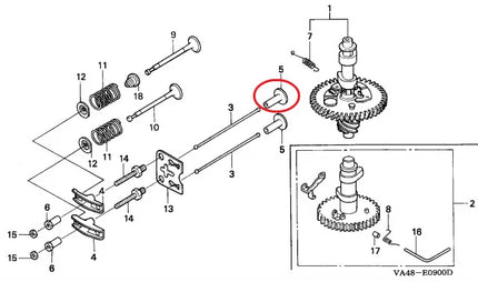 Поддръжка клапани за Honda GX 160, 200 ( 1 бр.)