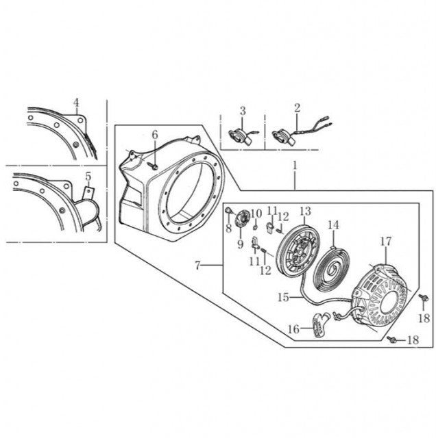 Корпус (капак) за маховик Honda GX 340, GX 390