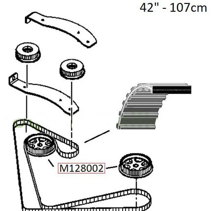 Трансмисионен ремък John Deere LTR155, LTR166, LTR180(2600mm)