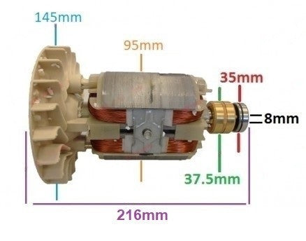 Статор и ротор за генератор 2 - 5 kw (Gx 160, 168F и тн) Мед (еднофазна)