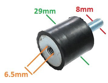 Тампон амортисьор универсален за генератор, мотопомпа (винт-гайка) 8 mm