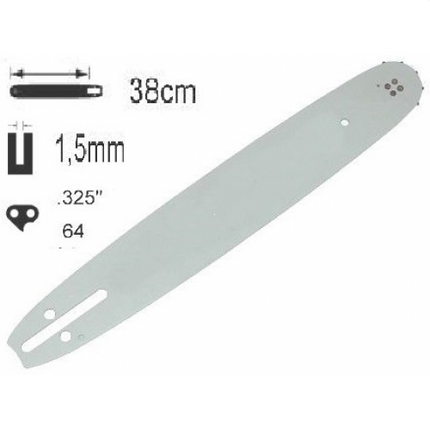 Шина - 32 зъба, PAS 325"- 1,5 мм, 38см