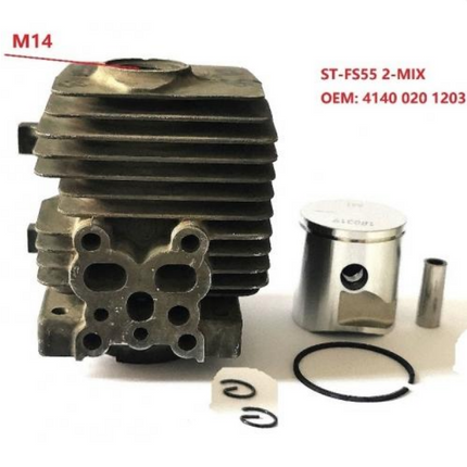 Комплект цилиндър 14MM D=34мм - FOR ЩИЛ FS 55, FS 55C,FS38, FS 55R, FS 55RC, FS 55T