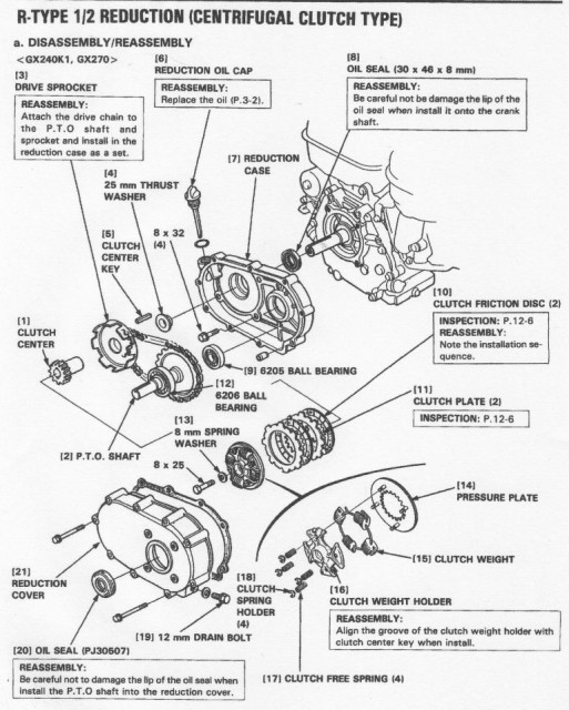 Редуктор мотофреза / мотокултиватор Kart 2:1 Gx 160, Gx 200