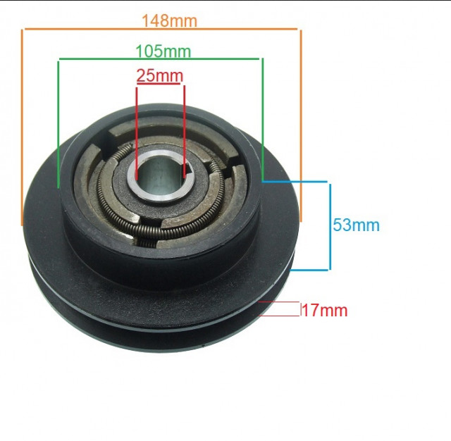 Съединител за Honda 148mm x 25mm (1 канал 17mm)