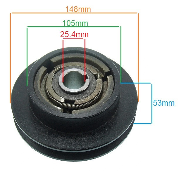 Съединител за Honda 148 x 25.4mm (1 канал - 13mm)