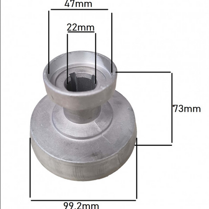 Съединител (коничен) висок за мотофреза Ruris Sprint 650B, 550H, 650L, Farm 450 (h 73mm)