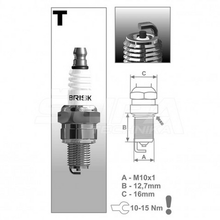 Свещ за моторен трион (ЩИЛ 171 - 211) Brisk TR15C