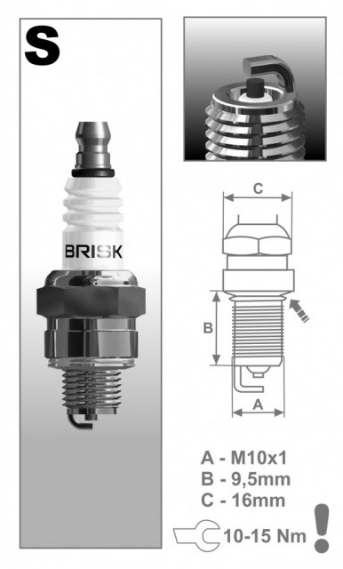 Свещ за моторен трион/косачка Brisk SR14C