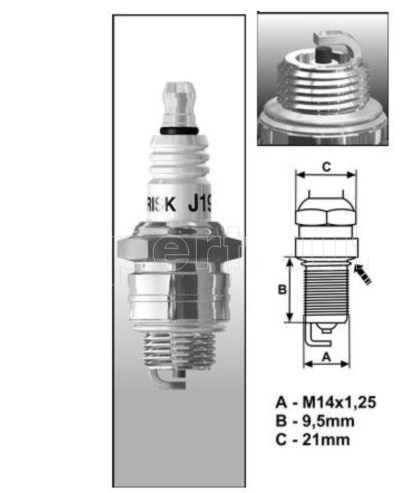 Свещ за моторен трион/косачка Brisk J19