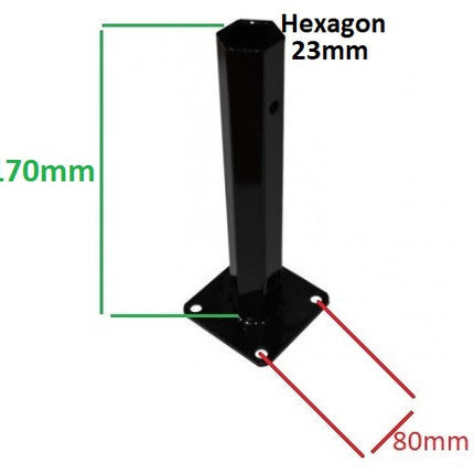 Полуоски за мотофреза с шестограм  (h 170mm - шестограм 23mm) -2бр.