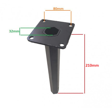 Полуоски за мотокултиватор с шестостен 32мм h 210mm -2бр.