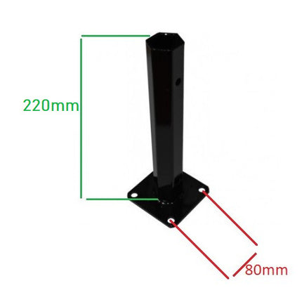 Полуоски за мотокултиватор с шестостен 24мм h 220mm -2бр