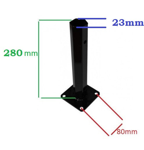 Полуоски шестостен 23mm с квадратна основа (h 280mm) -2бр.