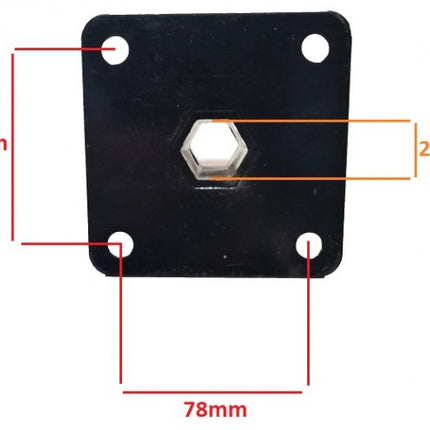 Полуоски за мотокултиватор с шестостен 23мм h80 -2бр.