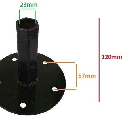 Полуоски за мотокултиватор с шестостен 23мм h120mm -2бр.