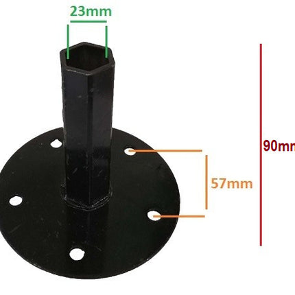 Полуоски за мотокултиватор с шестостен 23мм с кръгла основа (h90mm) -2бр.