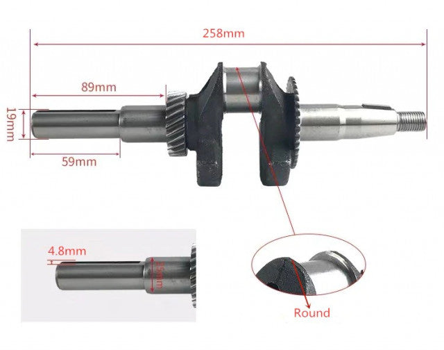 Колянов вал за Honda GX 140, GX 160, GX 160 (pana)