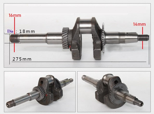 Колянов вал Honda GX 140, GX 160, GX 200 (резба)