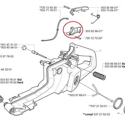 Спусък за газ Аналог Husqvarna 362, 365, 371, 372