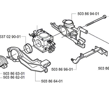 Фланец за карбуратор  Husqvarna 340, 345, 350, 351, 353